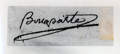 Signature of Napoleon Bonaparte by Unbekannt Unbekannt